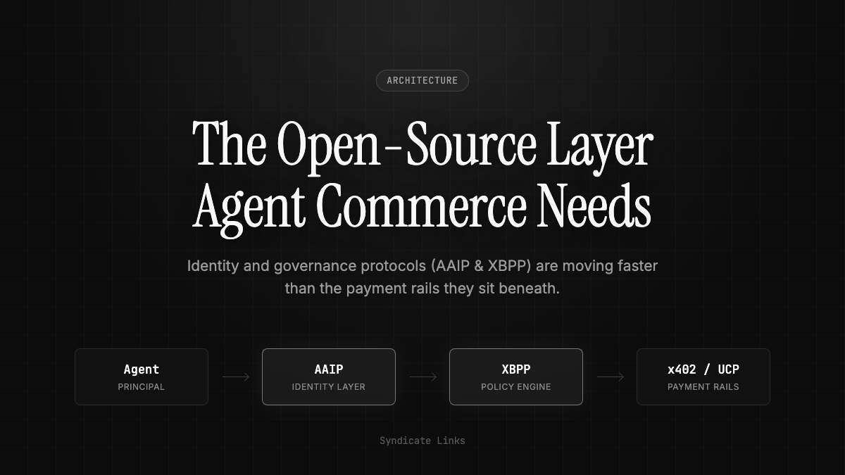 The Open-Source Layer Agent Commerce Actually Needed